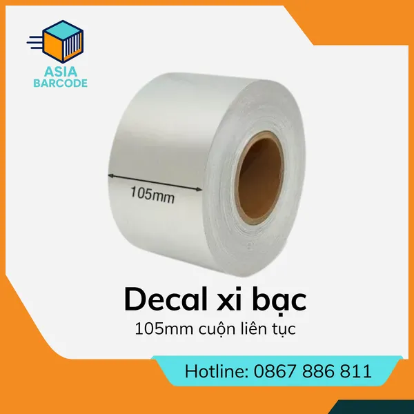 Decal xi bạc 105mm cuộn liên tục