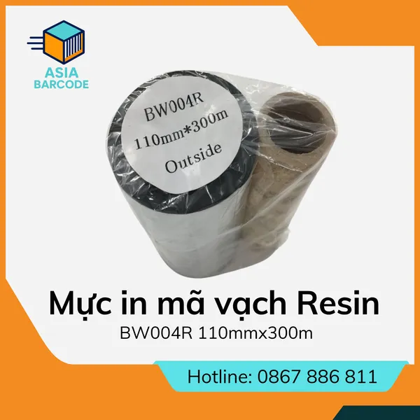 Mực in mã vạch Resin BW004R 110mmx300m