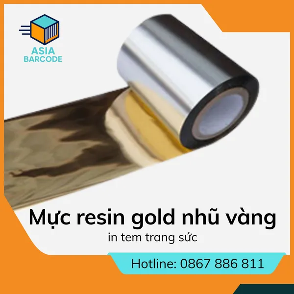Mực resin gold nhũ vàng in tem trang sức