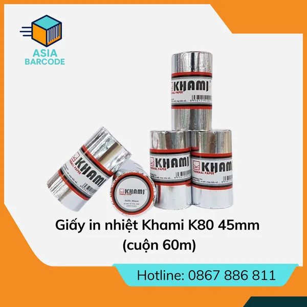 Giấy in nhiệt Khami K80 45mm (cuộn 60m)