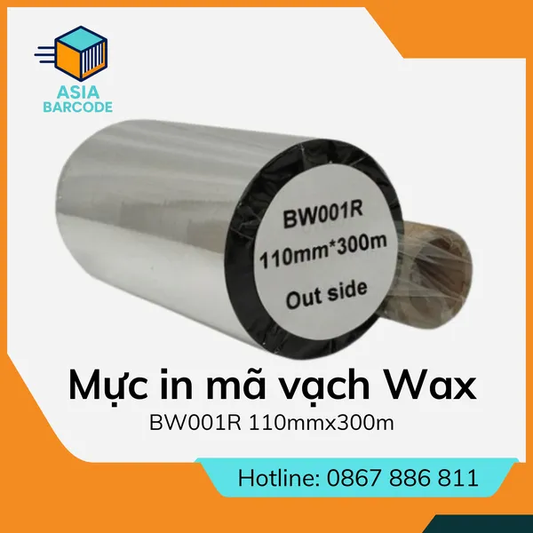 Mực in mã vạch Wax BW001R 110mmx300m