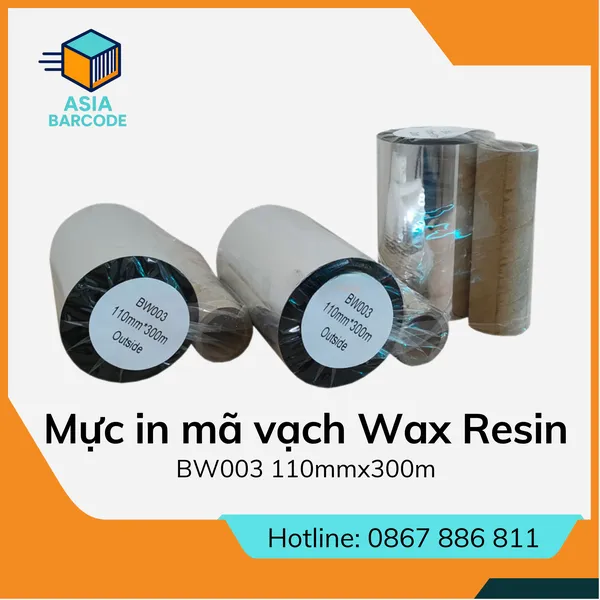 Mực in mã vạch Wax Resin BW003 110mmx300m