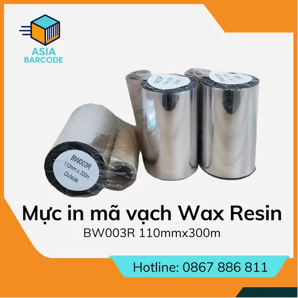 Mực in mã vạch Wax Resin BW003R 110mmx300m