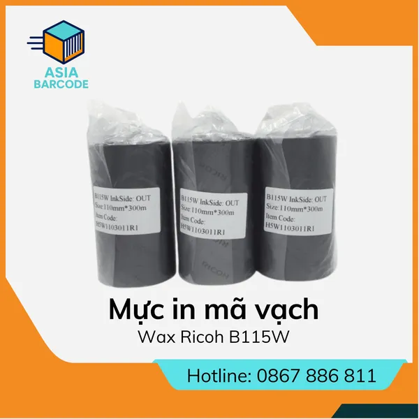Mực in mã vạch Wax Ricoh B115W