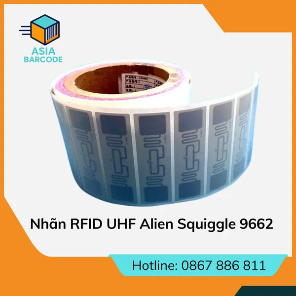 Nhãn RFID UHF Alien Squiggle 9662 (Chip Higgs 3)