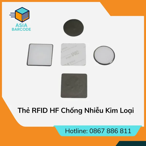 Thẻ RFID HF Chống Nhiễu Kim Loại (On-Metal) 13.56MHz, bọc Epoxy