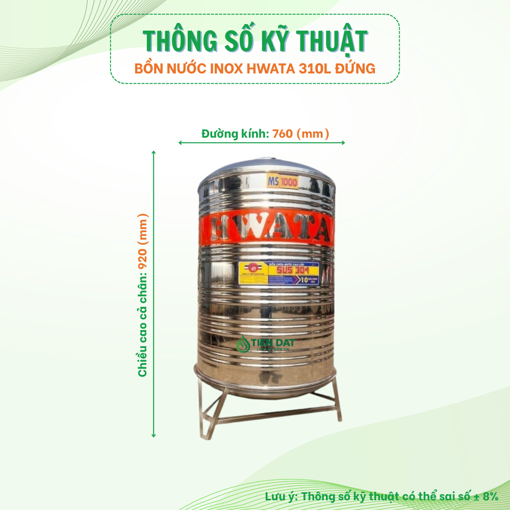 Bồn nước inox Hwata đứng Bồn nước inox Hwata đứng