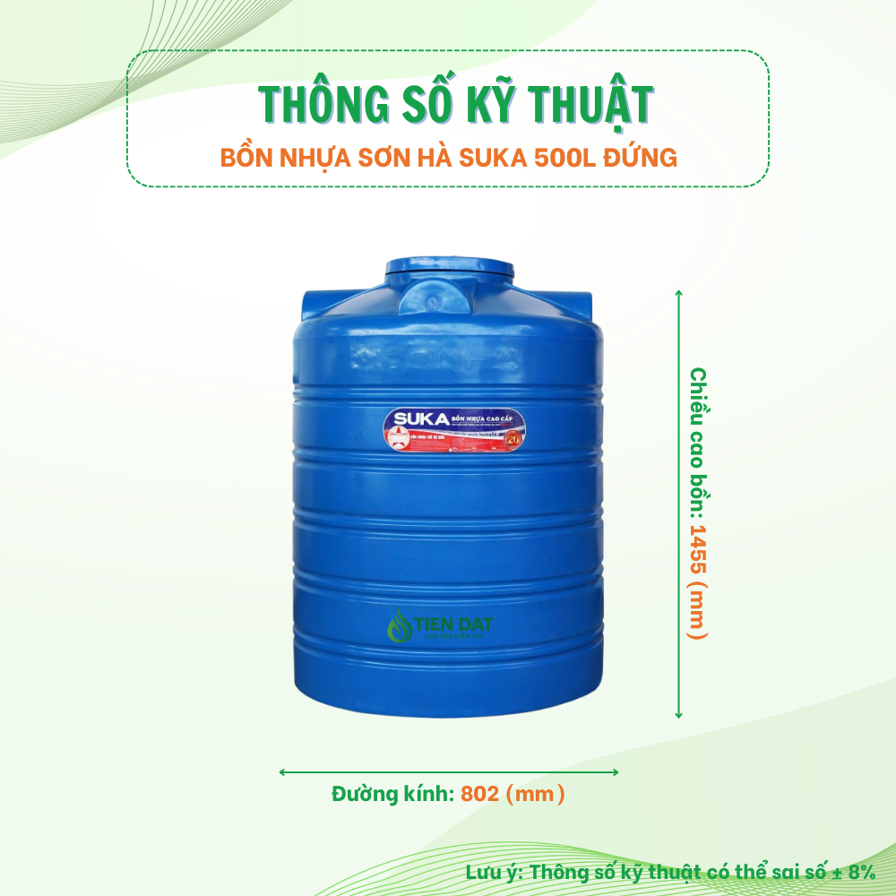 Bồn nhựa Sơn Hà Suka đứng Bồn nhựa Sơn Hà Suka đứng