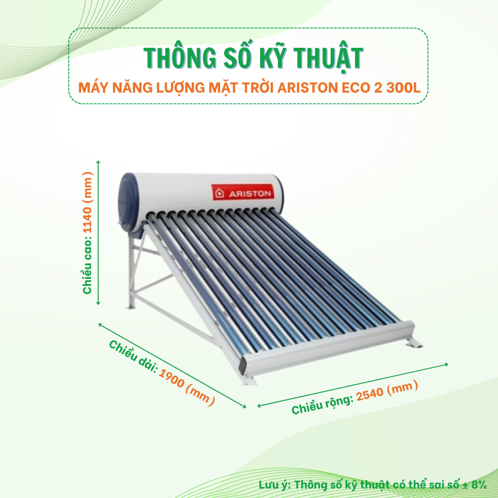 Máy nước nóng mặt trời Ariston ECO 2 Máy nước nóng mặt trời Ariston ECO 2