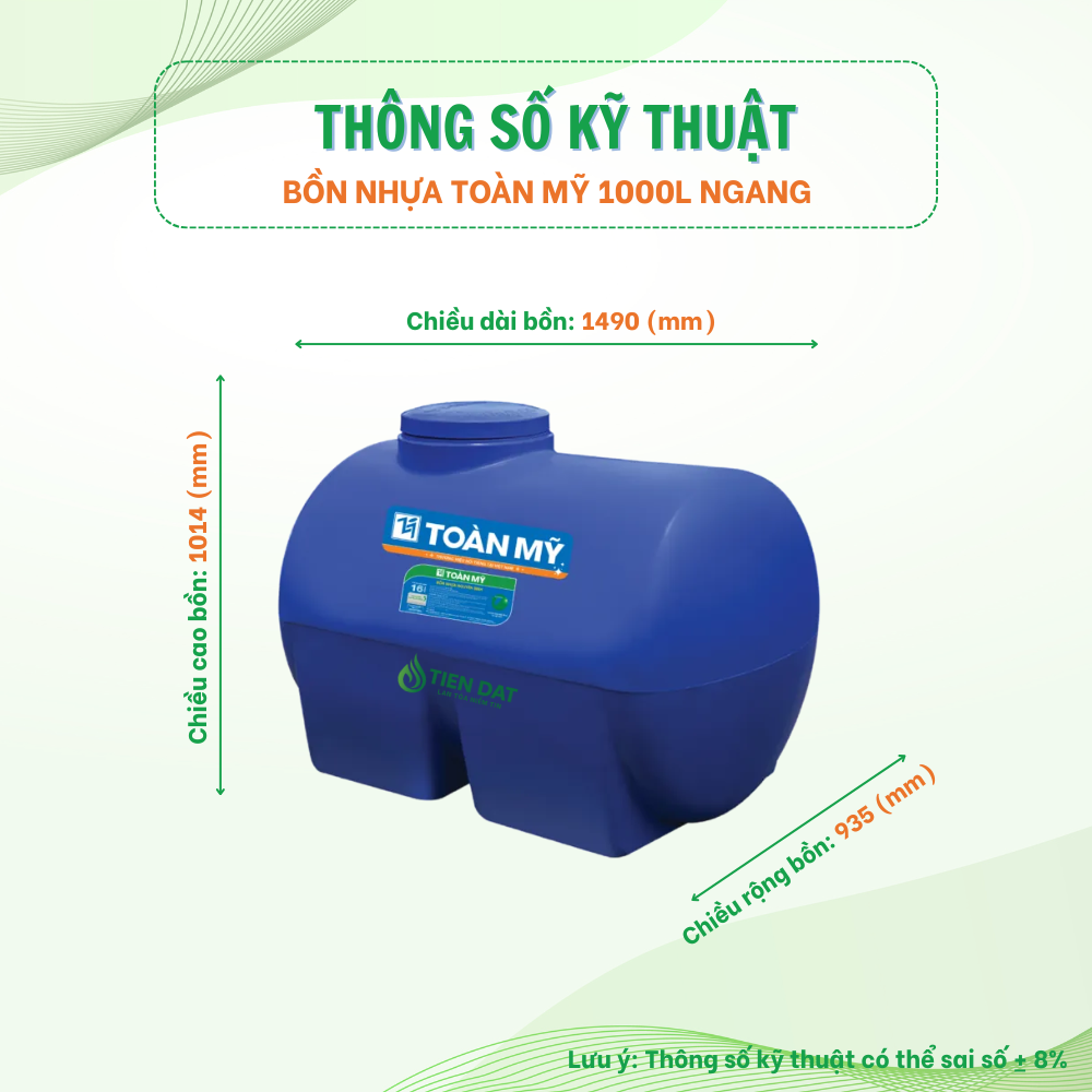 Bồn nhựa Toàn Mỹ Eco nằm Bồn nhựa Toàn Mỹ Eco nằm