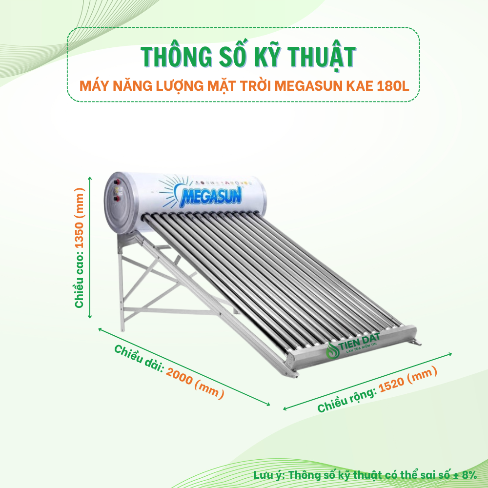 Máy nước nóng năng lượng mặt trời Megasun KAE Máy nước nóng năng lượng mặt trời Megasun KAE