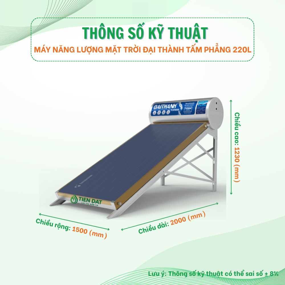 Máy nước nóng Đại Thành tấm phẳng Máy nước nóng Đại Thành tấm phẳng