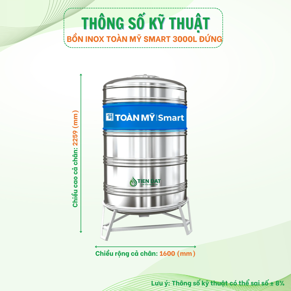 Bồn inox Toàn Mỹ Smart đứng Bồn inox Toàn Mỹ Smart đứng