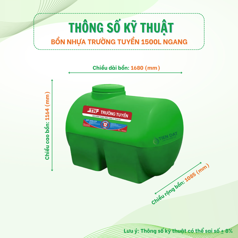 Bồn nhựa Trường Tuyền nằm Bồn nhựa Trường Tuyền nằm
