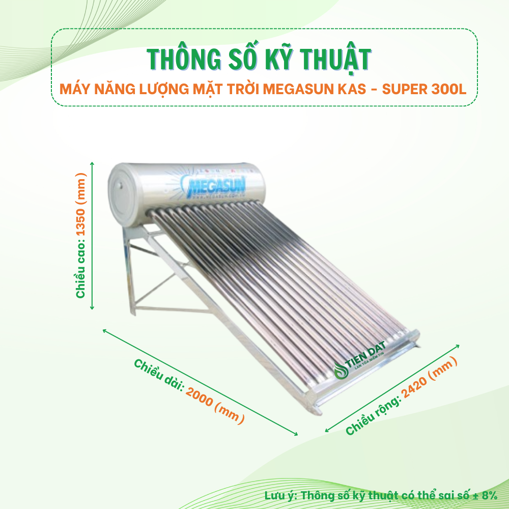 Máy nước nóng NLMT Megasun KAS - SUPER Máy nước nóng NLMT Megasun KAS - SUPER