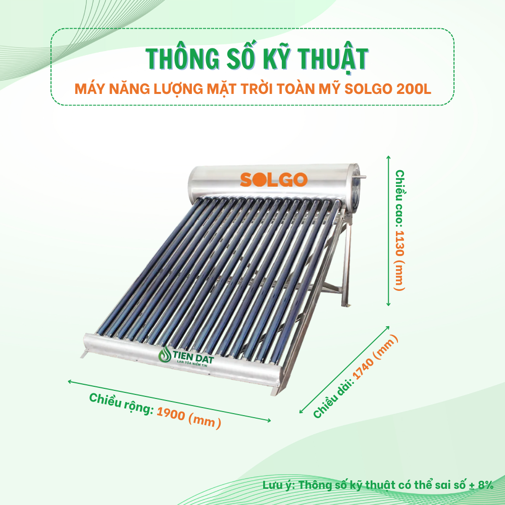 Máy nước nóng năng lượng mặt trời Solgo Máy nước nóng năng lượng mặt trời Solgo