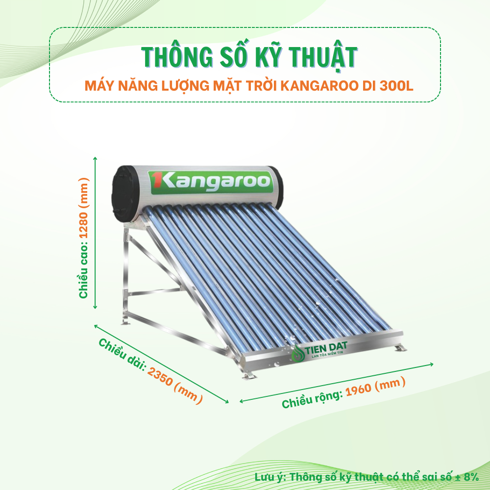 Máy nước nóng năng lượng mặt trời Kangaroo DI Máy nước nóng năng lượng mặt trời Kangaroo DI