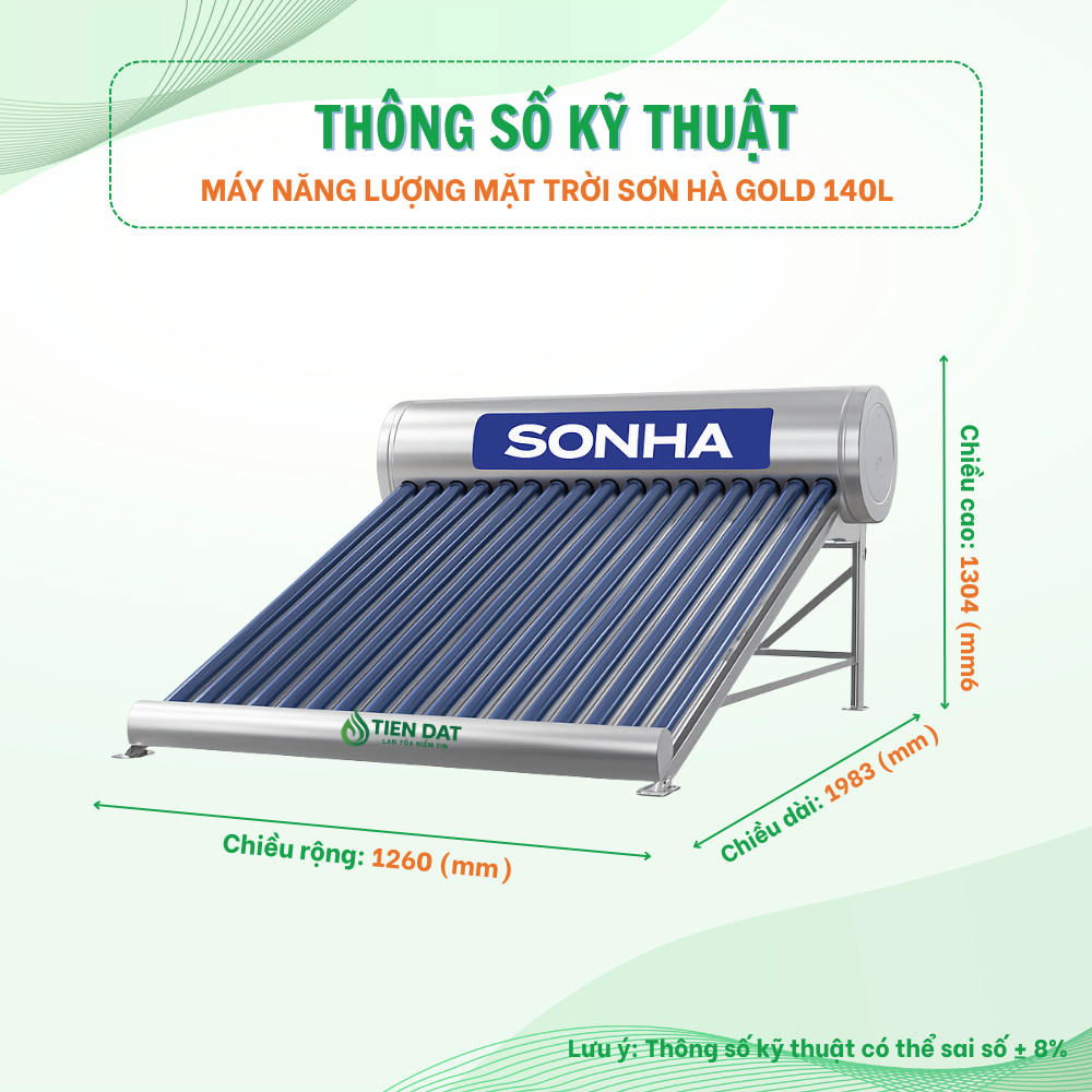 Máy nước nóng năng lượng mặt trời Sơn Hà Gold Máy nước nóng năng lượng mặt trời Sơn Hà Gold