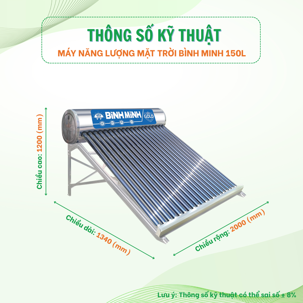 Máy nước nóng mặt trời Bình Minh Máy nước nóng mặt trời Bình Minh