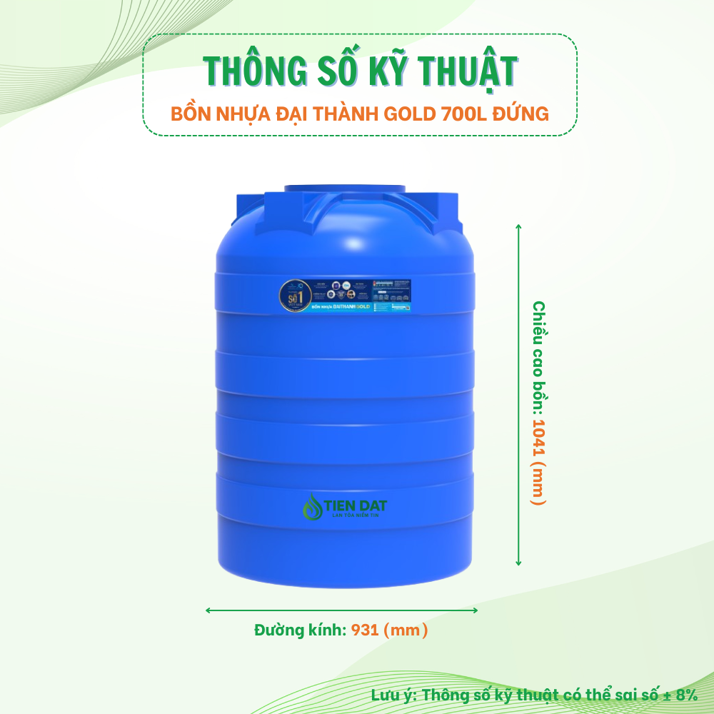 Bồn nước nhựa Đại Thành đứng Bồn nước nhựa Đại Thành đứng
