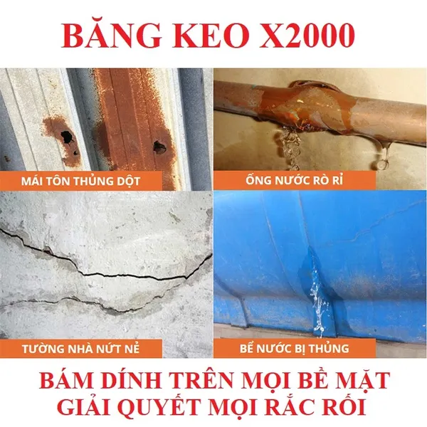 Băng keo chống thấm chống dột X2000