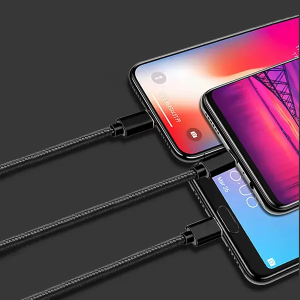 Cáp sạc điện thoại 3 đầu chống đứt