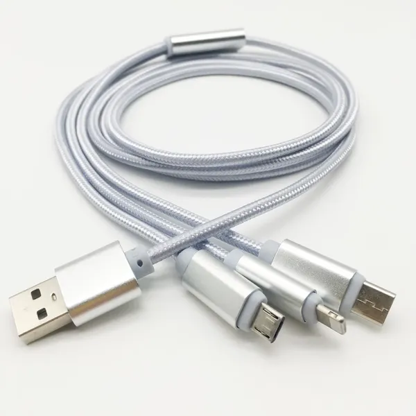 Cáp sạc điện thoại 3 đầu chống đứt