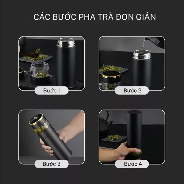 Bình giữ nhiệt pha trà thông minh