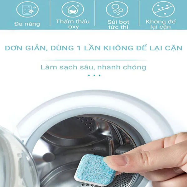 Combo 12 viên vệ sinh lồng máy giặt