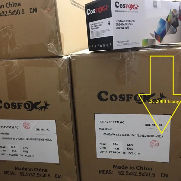 Hộp mực cosfox_ cho máy canon 2900_Q2612A/CRG303/FX9