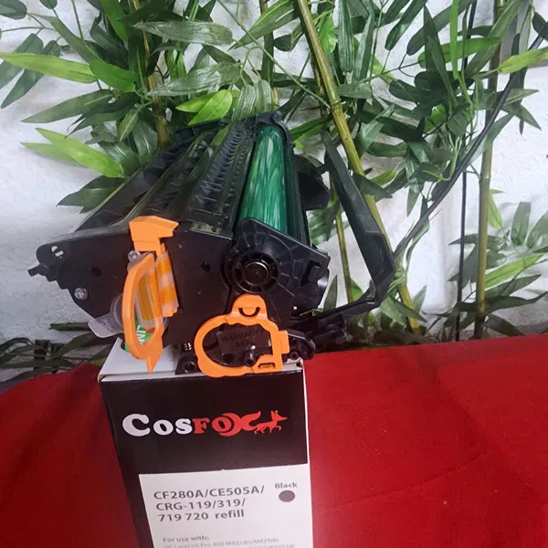 Hộp mực cosfox CF280A/CE505A có lỗ đổ mực và đổ mực thải