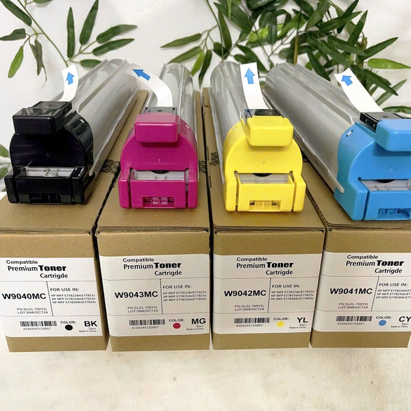 Hộp mực Photocopy hp màu W9040MC/W9041MC/W9042MC/W9043MC cho máy MFP E77822z, E77822dn, E77825dn, E77825z, E77830dn, E77830z