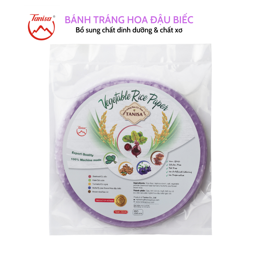 Bánh tráng đậu biếc Tanisa