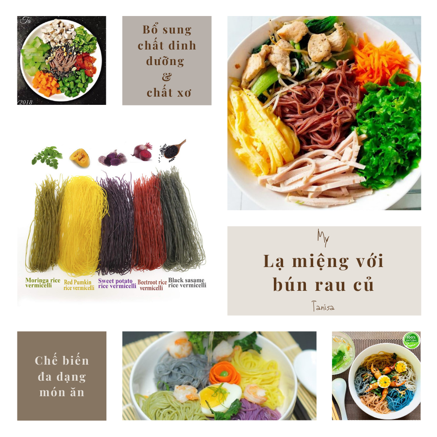 gợi ý món ăn với bún rau củ Tanisa 200gr