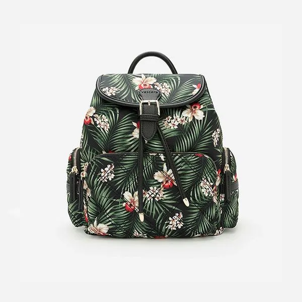 Balo Màu Xanh Đen họa tiết hoa