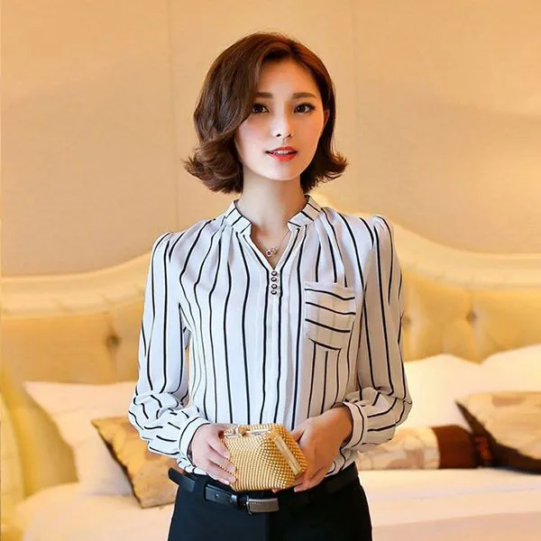 Sơ mi công sở sọc dọc