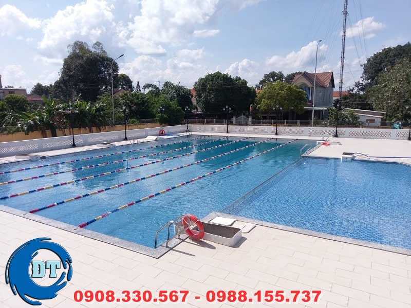 Hồ bơi hoàn thiện và được đưa vào sử dụng Hồ bơi hoàn thiện và được đưa vào sử dụng
