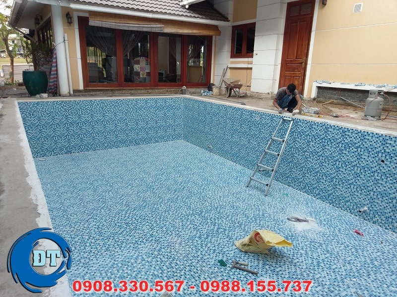 Ốp lát gạch mương tràn hồ bơi Ốp lát gạch mương tràn hồ bơi