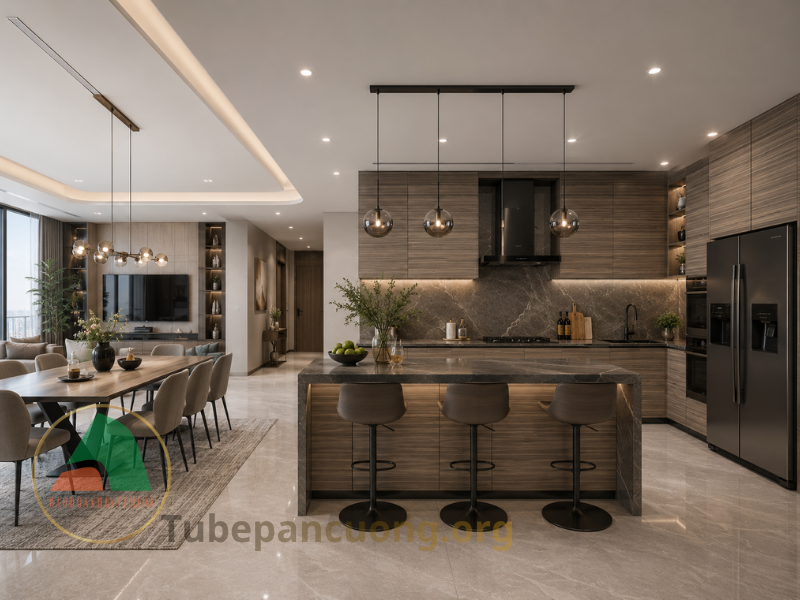 tủ bếp mdf veneer sơn pu tủ bếp mdf veneer sơn pu