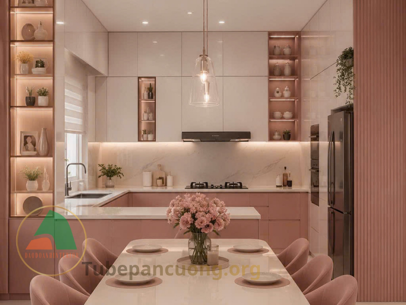 Tủ bếp Acrylic An Cường chữ U