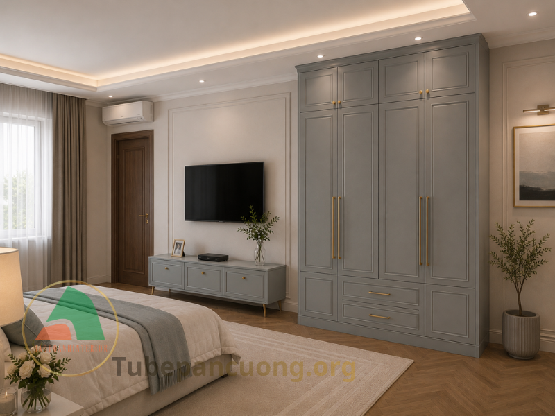 Tủ quần áo tân cổ điển thiết kế theo kích thước Tủ quần áo tân cổ điển thiết kế theo kích thước
