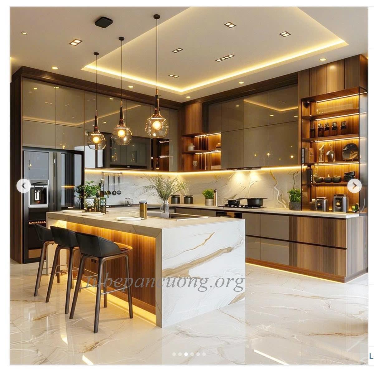 Tủ bếp gỗ nhựa acrylic cao cấp Tủ bếp gỗ nhựa acrylic cao cấp