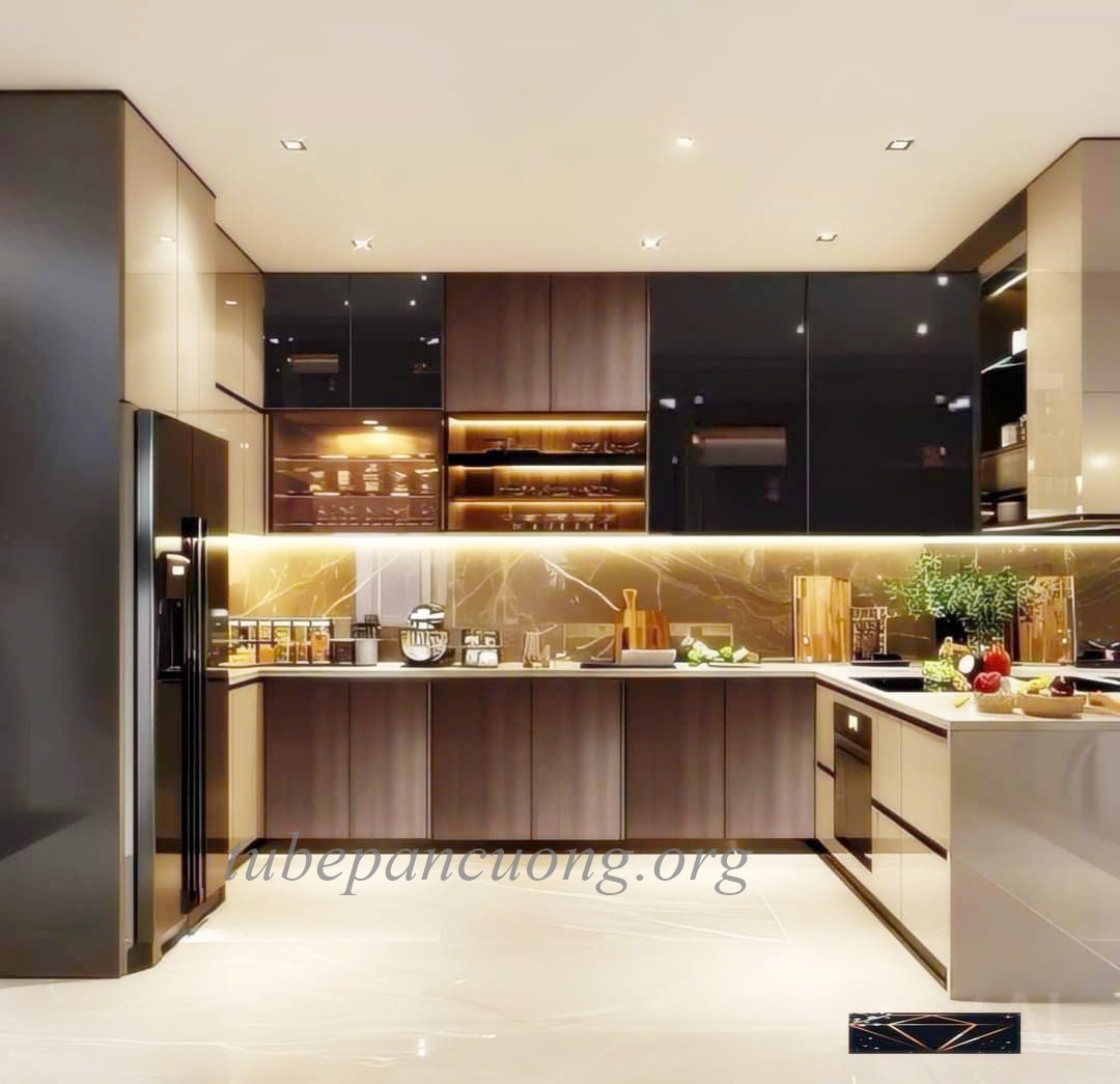 Tủ bếp gỗ nhựa acrylic cao cấp Tủ bếp gỗ nhựa acrylic cao cấp