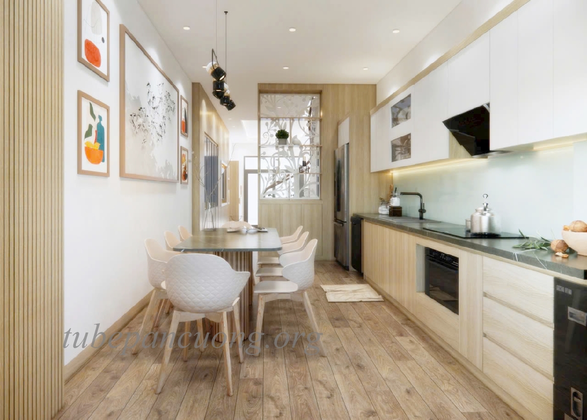 Tủ bếp gỗ nhựa phủ melamine Tủ bếp gỗ nhựa phủ melamine