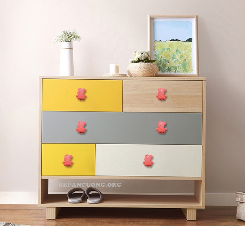 Tủ nhiều ngăn trẻ em, trang trí kiểu tay nắm dễ thương . Tủ nhiều ngăn trẻ em, trang trí kiểu tay nắm dễ thương .