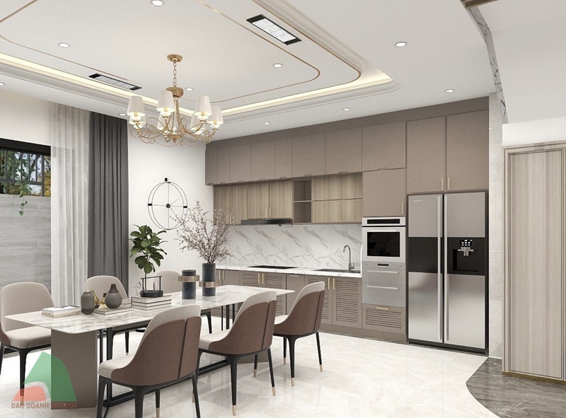 Tủ bếp gỗ acrylic an cường Tủ bếp gỗ acrylic an cường