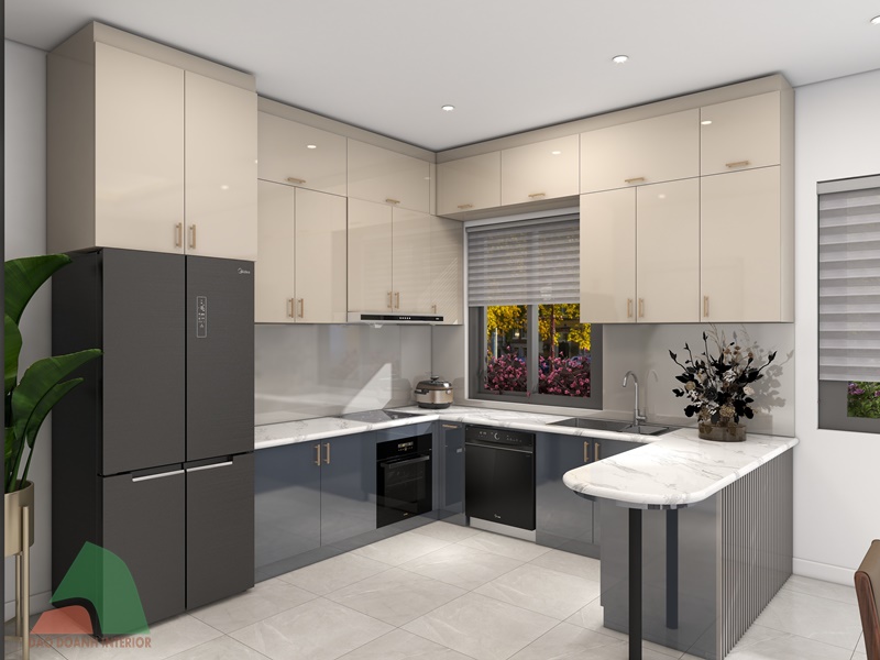 Tủ bếp Acylic an cường đa dạng màu sắc Tủ bếp Acylic an cường đa dạng màu sắc