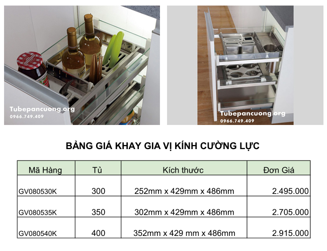 Bảng giá kệ đựng gia vị kính cường lực Bảng giá kệ đựng gia vị kính cường lực