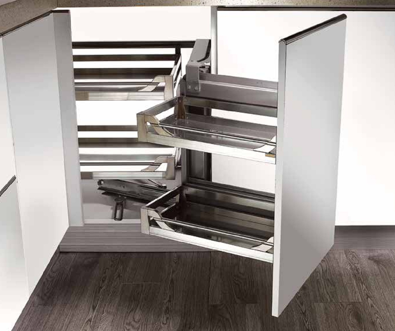 Kệ góc liên hoàn tủ bếp dưới Kệ góc liên hoàn tủ bếp dưới