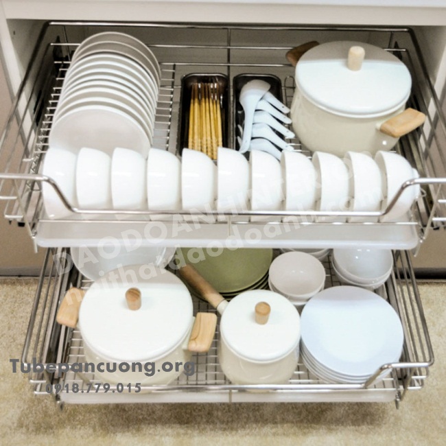 Kệ để xoong nồi bằng inox trong tủ bếp Kệ để xoong nồi bằng inox trong tủ bếp